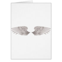 outstretched beautiful white wings card