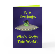 Outta This World Graduate card cards