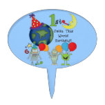 Outta This World Space 1st Birthday Cake Topper