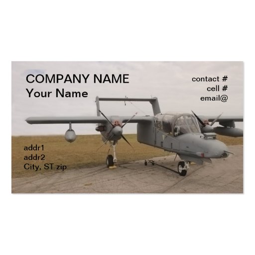 OV-10 Bronco Business Card Templates (front side)