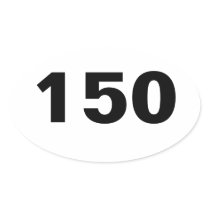 Oval 150 Mile Sticker