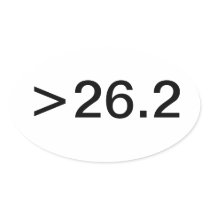 Oval >26.2 Mile Sticker