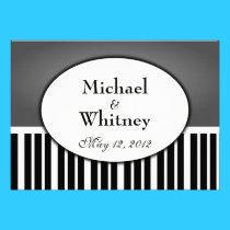 Oval And Stripes Sve The Date Card And Invitation invitations