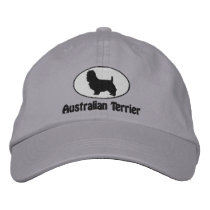 Oval Australian Terrier Embroidered Hat embroidered hats