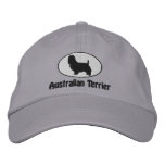 Oval Australian Terrier Embroidered Hat