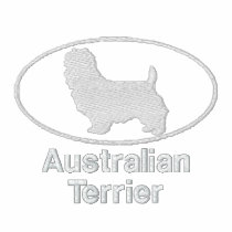 Oval Australian Terrier Embroidered Shirt (Hoodie) embroidered shirts by MenagerieMayhem Oval Australian Terrier Embroidered Shirt (Hoodie) embroidered shirts