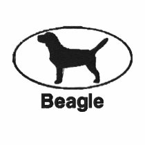 Oval Beagle Embroidered Shirt embroidered shirts