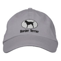 Oval Border Terrier Embroidered Hat embroidered hats