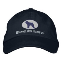 Oval Bouvier des Flandres Embroidered Hat (Blue) embroidered hats