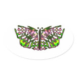 Oval Butterfly Sticker