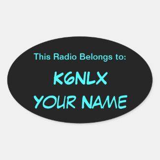 Oval Call Sign Radio Stickers