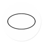 Oval circle sticker