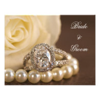 Oval Diamond and Pearls Engagement Announcement