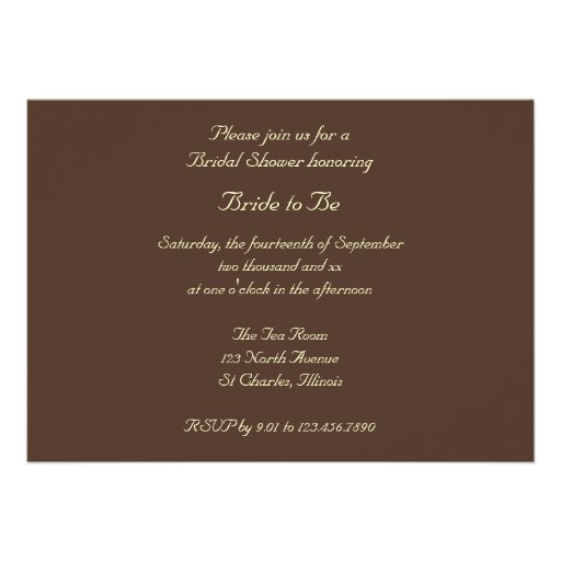 Oval Diamond Ring Bridal Shower Invitation