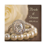 Oval Diamond Ring Wedding Magnet