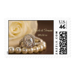Oval Diamond Ring Wedding Postage Stamp