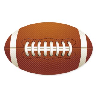 Oval Football Sticker