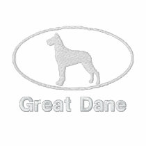 Oval Great Dane Embroidered Shirt (Dark) embroidered shirts