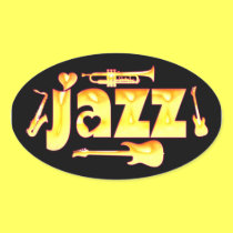 Oval Jazz Stickers stickers