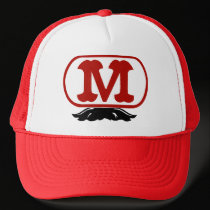 Oval M with Mustache hats