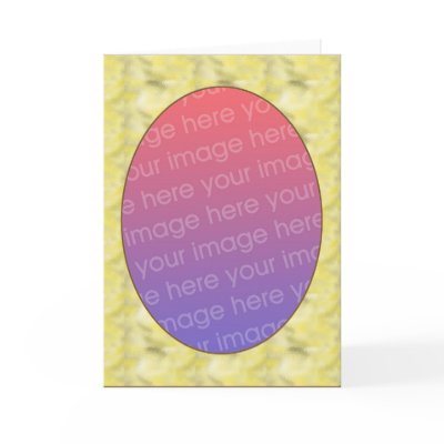Oval mat template greeting card by bpmcwill
