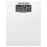 OVAL ORWELL UNIVERSAL DECEIT CUSTOMIZED LETTERHEAD