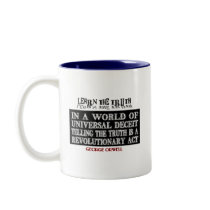 OVAL ORWELL UNIVERSAL DECEIT MUG