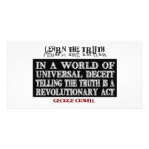 OVAL ORWELL UNIVERSAL DECEIT CUSTOM PHOTO CARD