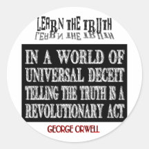 OVAL ORWELL UNIVERSAL DECEIT STICKER