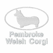 Oval Pembroke Welsh Corgi Embroidered Shirt (Dark)