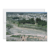 Oval piazza, ancient Decapolis city Jarash, Jordan Invitations