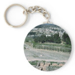 Oval piazza, ancient Decapolis city Jarash, Jordan Keychains