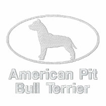 Oval Pit Bull Embroidered Shirt (Long Sleeve) embroidered shirts
