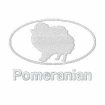 Oval Pomeranian Embroidered Shirt (Dark) embroidered shirts