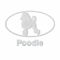 Oval Poodle Embroidered Shirt (Dark) embroidered shirts by MenagerieMayhem Oval Poodle Embroidered Shirt (Dark) embroidered shirts