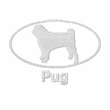 Oval Pug Embroidered Shirt (Dark)