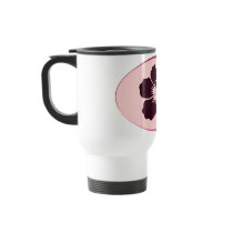 Oval shape hibiscus design mugs