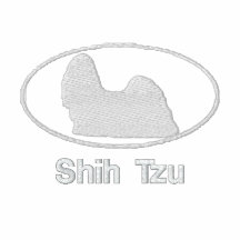 Oval Shih Tzu Embroidered Shirt (Dark)