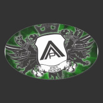 Oval sticker stickers