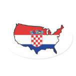 Oval Sticker: Croatian in USA stickers