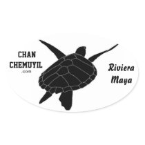 Oval Turtle Bumper Sticker