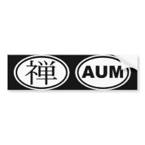 Oval Zen Auto Sticker Bumper Stickers