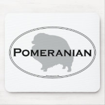 Óvalo de Pomeranian Tapetes De Ratones
