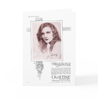 Ovaltine for Miss Gray Greeting Card card