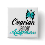 Ovarian Cancer Awareness Butterfly buttons