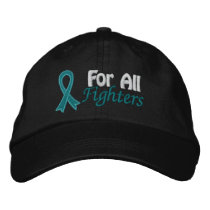 Ovarian Cancer Awareness For All Fighters Embroidered Baseball Caps