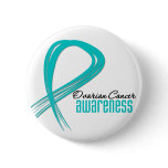 Ovarian Cancer Awareness Grunge Ribbon buttons