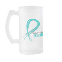 Ovarian Cancer Awareness Grunge Ribbon Mug