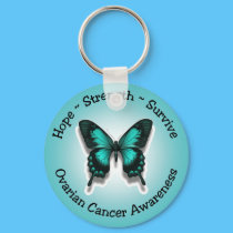 Ovarian cancer awareness keychain