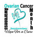 Ovarian Cancer Awareness Month Butterfly Heart t-shirts